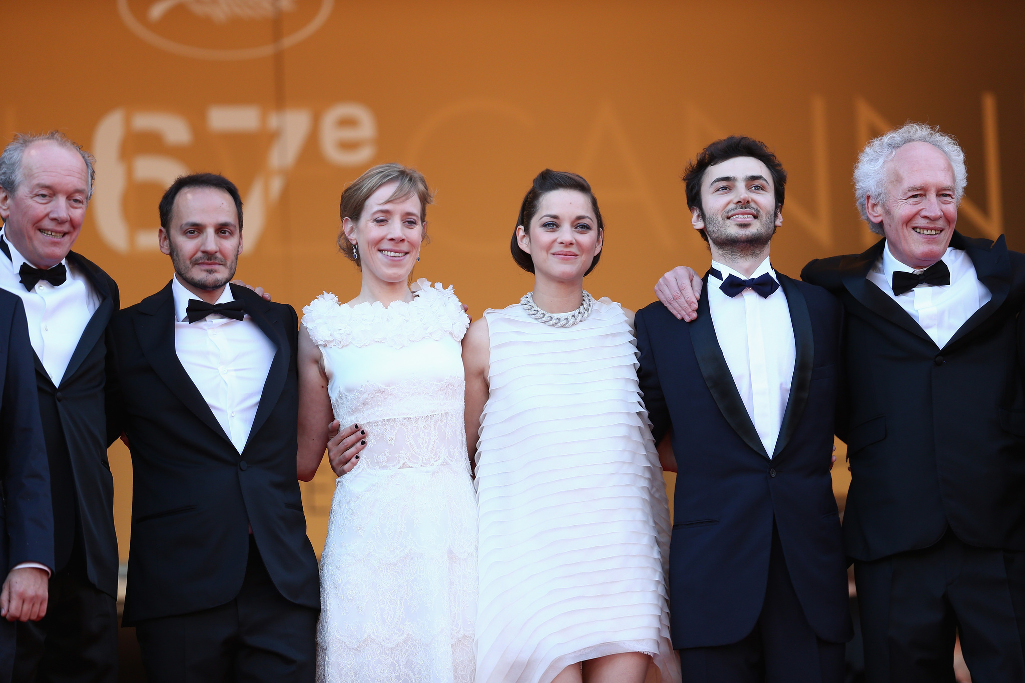 Marion Cotillard, Jean-Pierre Dardenne, Luc Dardenne, Fabrizio Rongione, Christelle Cornil and Timur Magomedgadzhiev at event of Deux jours, une nuit (2014)