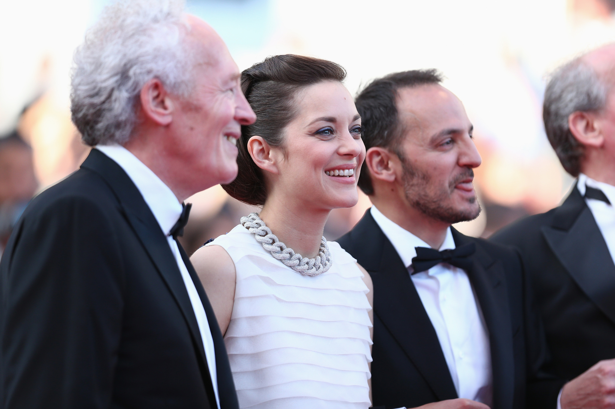 Marion Cotillard, Jean-Pierre Dardenne and Fabrizio Rongione at event of Deux jours, une nuit (2014)
