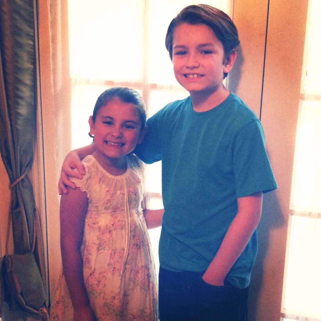 Weston McClelland and Emma Nuelle Weisbach on-set of the film, ZIYA.