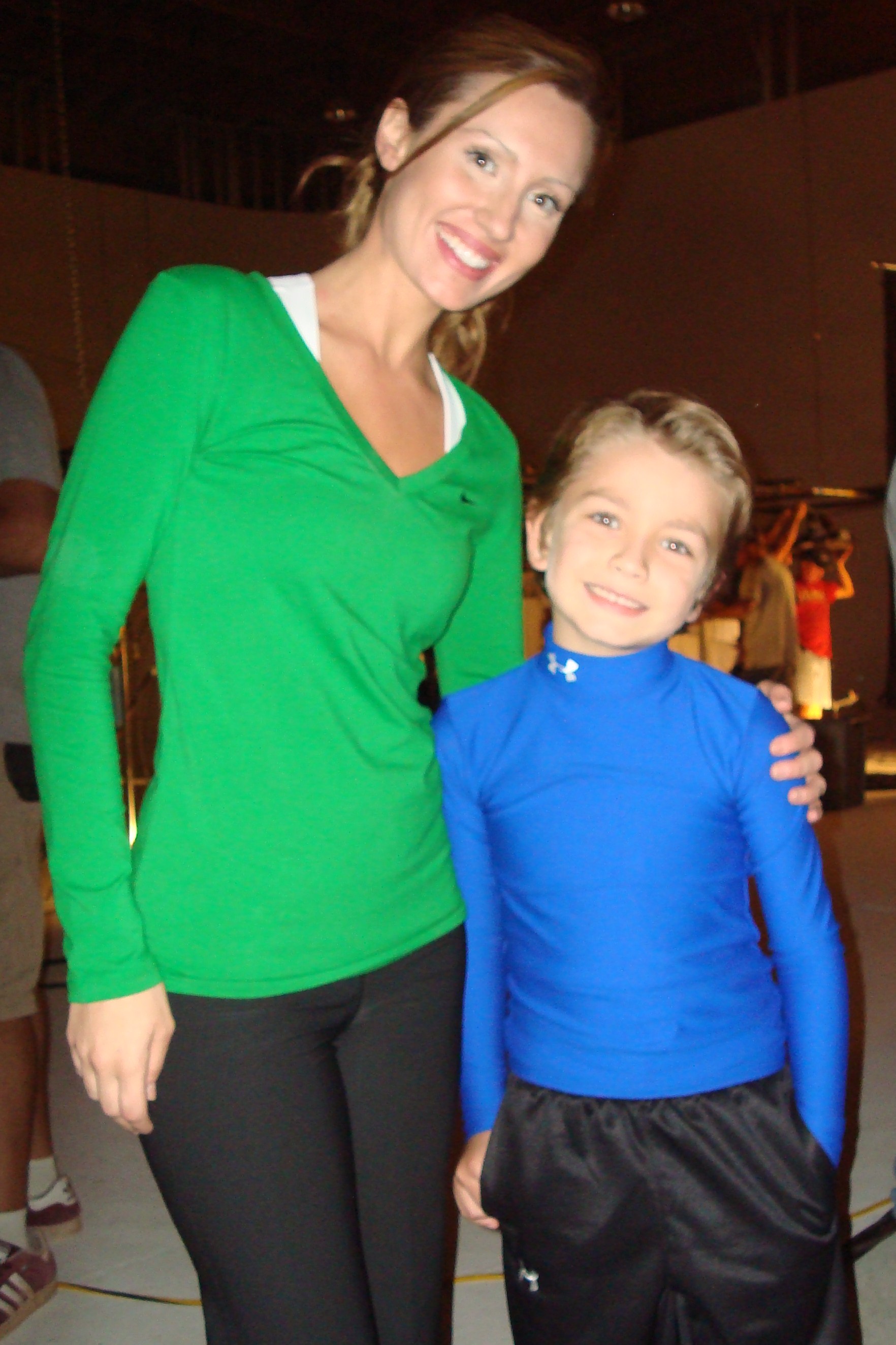 Weston McClelland and friend, actress, Ms. Meaghan Cooper on-set in Houston, TX.