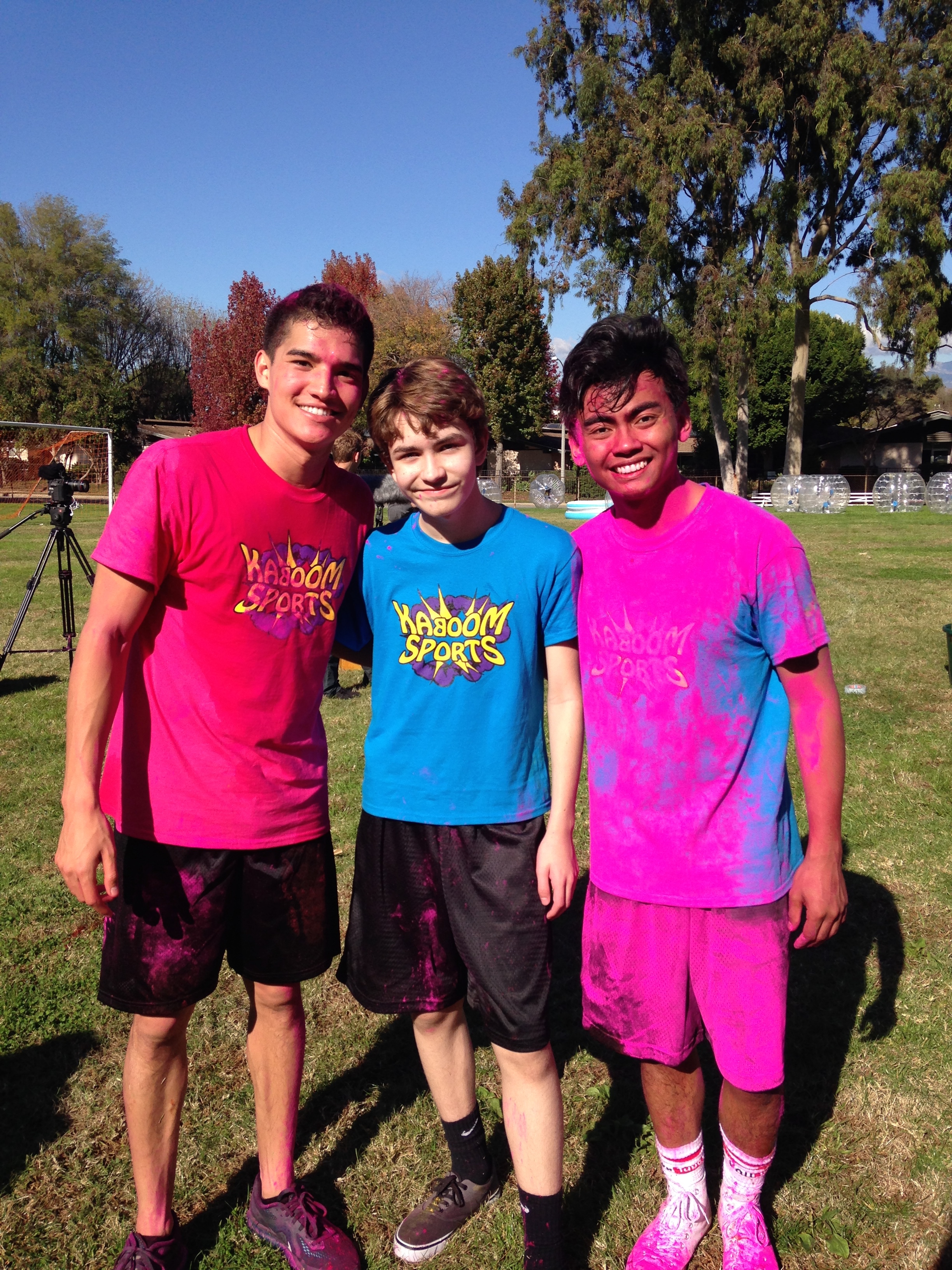 Weston working with the YouTubers the Wassabi Brothers & Fred TV