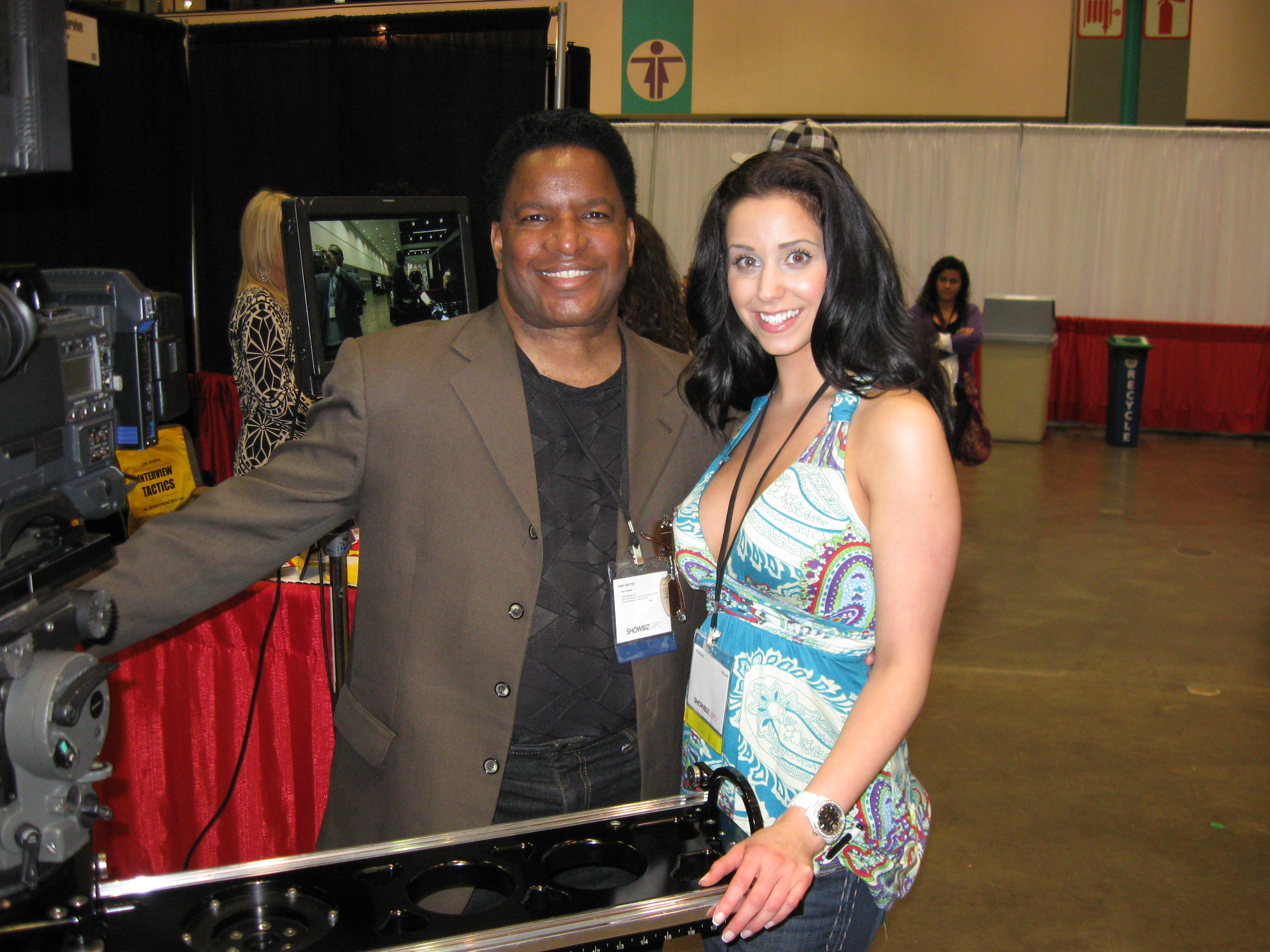 with my friend Sydney at the Expo.