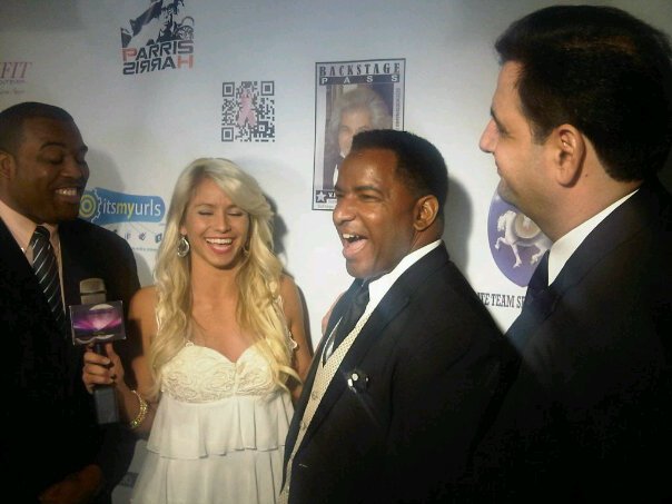The guys share a funny moment with Lisa on the red carpet at the 83rd Annual Pre-Oscar Bash.