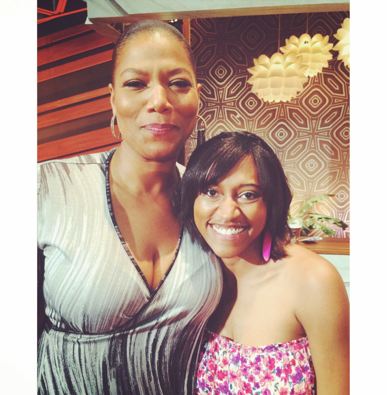 Queen Latifah and Jessica Higgins right after the last taping for Season 1 of The Queen Latifah Show.