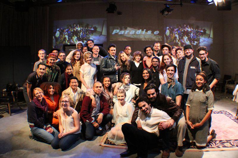 Paradise Actors, Directors, and Crew with teacher James Franco and Deborah LaVine Nordman