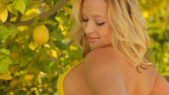 Screencap from Halcyon Blue Bikini Commercial.