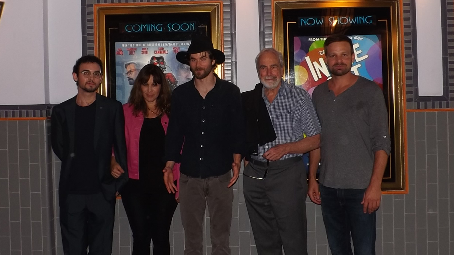 (From L to R): Ansel Faraj, Maggie Wagner, Eric Gorlow, Jerry Lacy, and Nathan Wilson at THE LAST CASE OF AUGUST T. HARRISON screening
