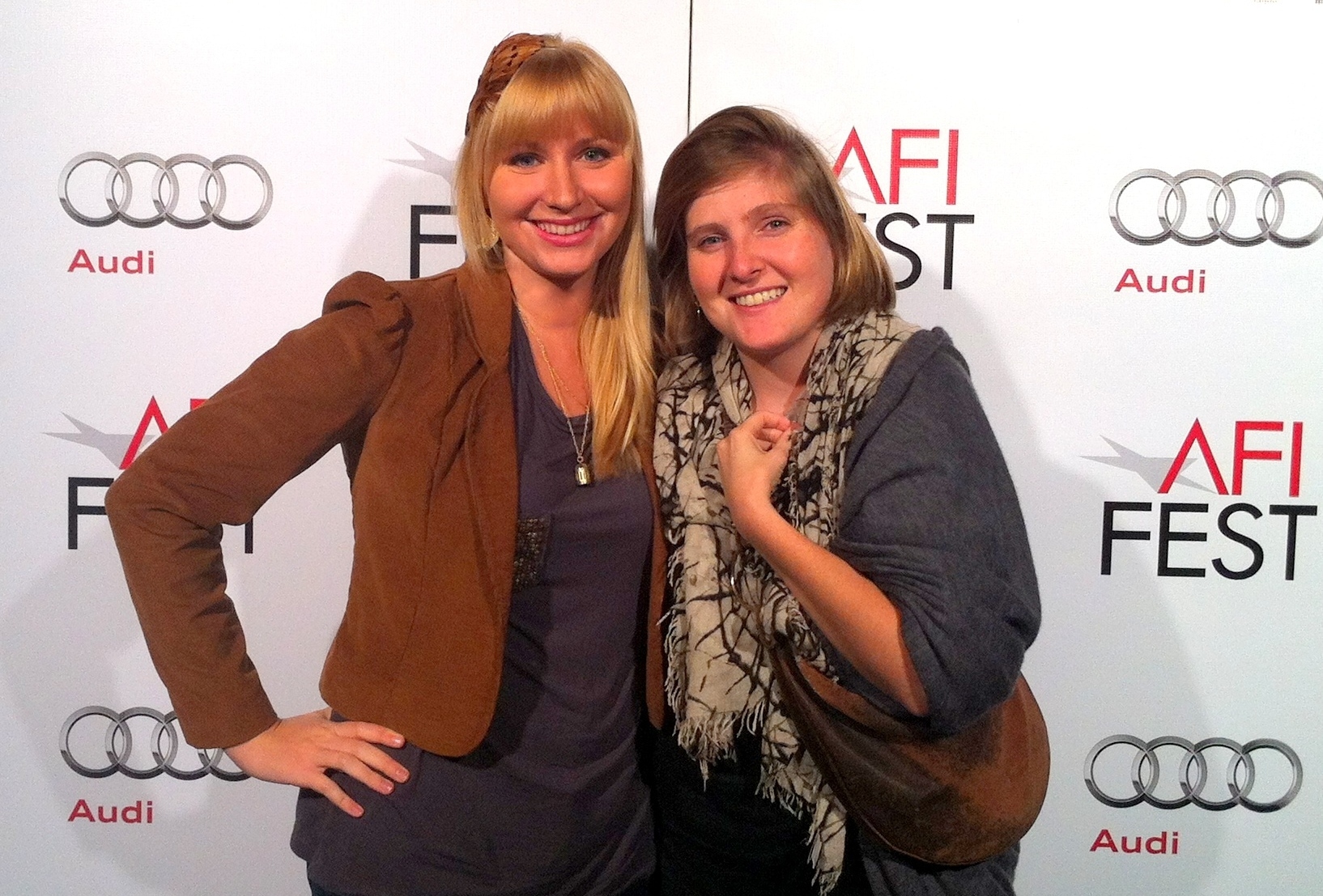 Thia Schuessler with director Lindsay MacKay, attending a screening of 