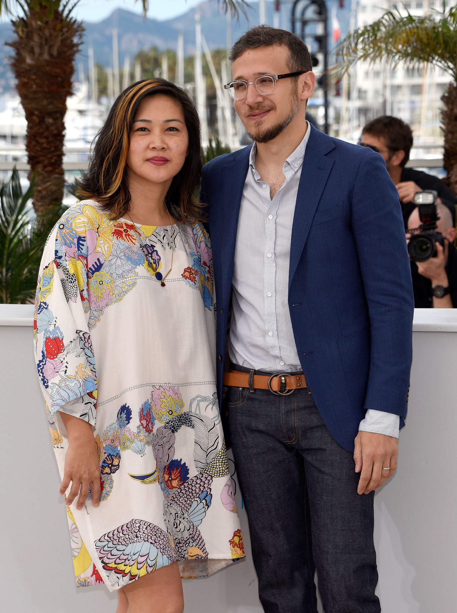 Roberto Minervini and Denise Ping Lee at event of The Other Side (2015)