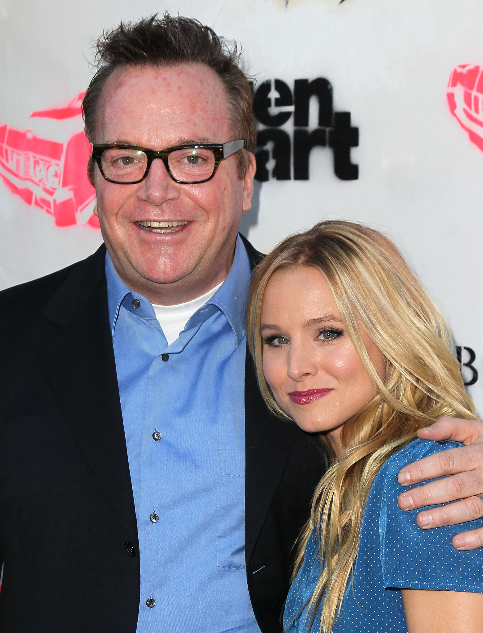Tom Arnold and Kristen Bell at event of Hit and Run (2012)