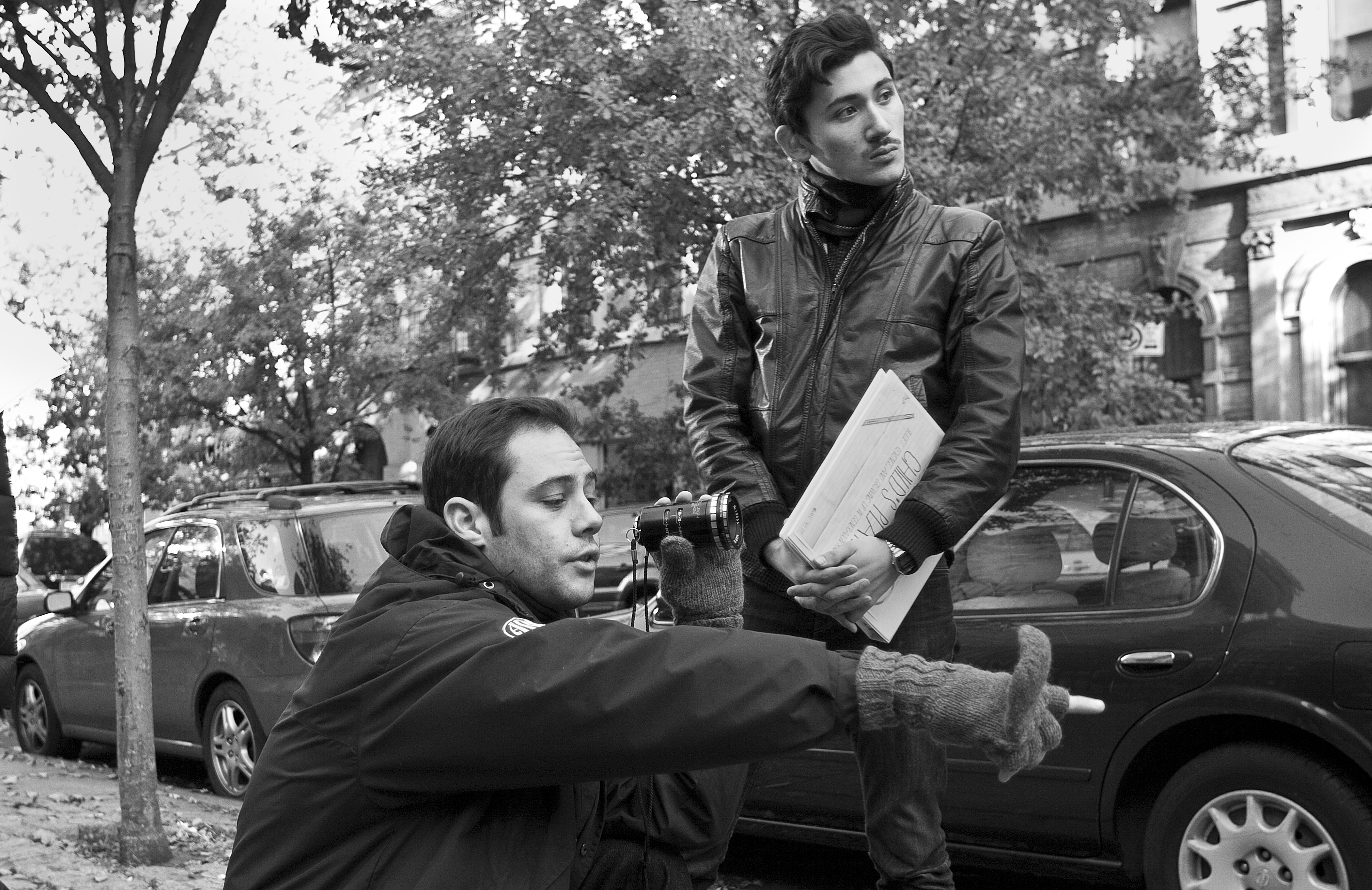 Director Matt K. Firpo and Cinematographer Matt Mitchell on the set of 2012's Child's Play.