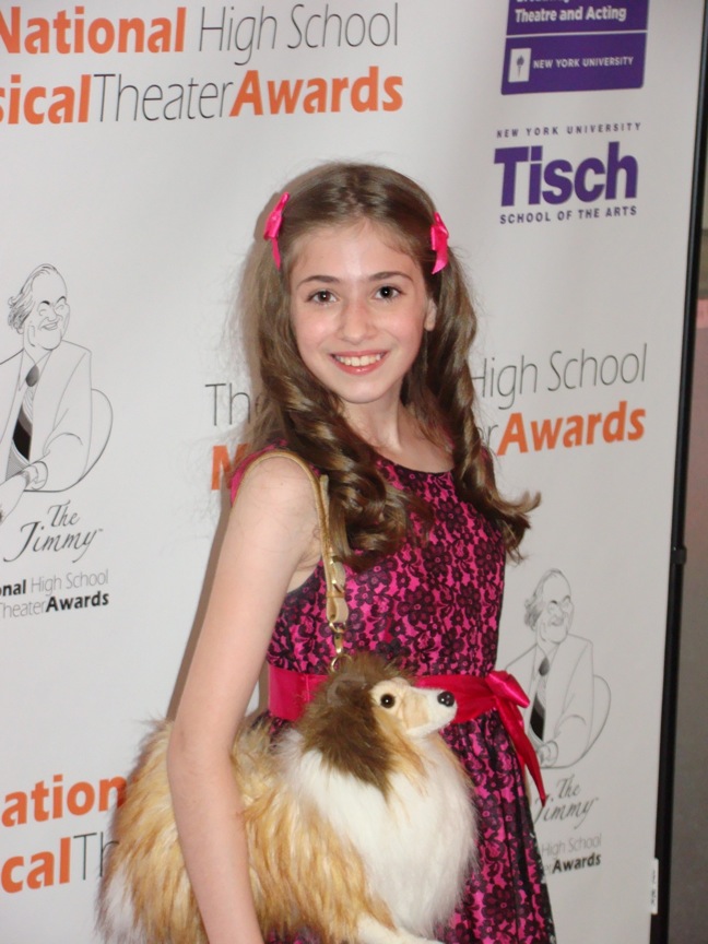 Brigid Harrington on the red carpet at the third annual National High School Musical Theater Awards at the Minskoff Theatre.