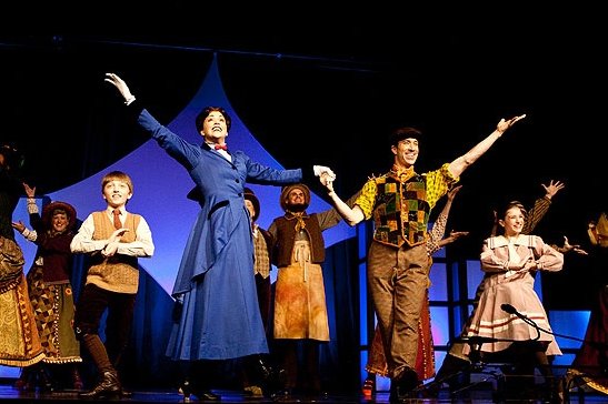 Anthony Scarpone-Lambert, Elizabeth DeRosa, Jesse Swimm, and Brigid Harrington from Broadway's Mary Poppins, perform for the SYTA.