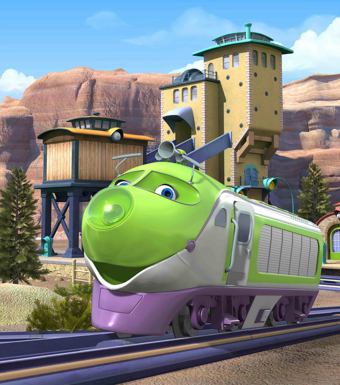 Koko from Chuggington. Brigid plays her voice on the US version airing daily on the Disney Channel