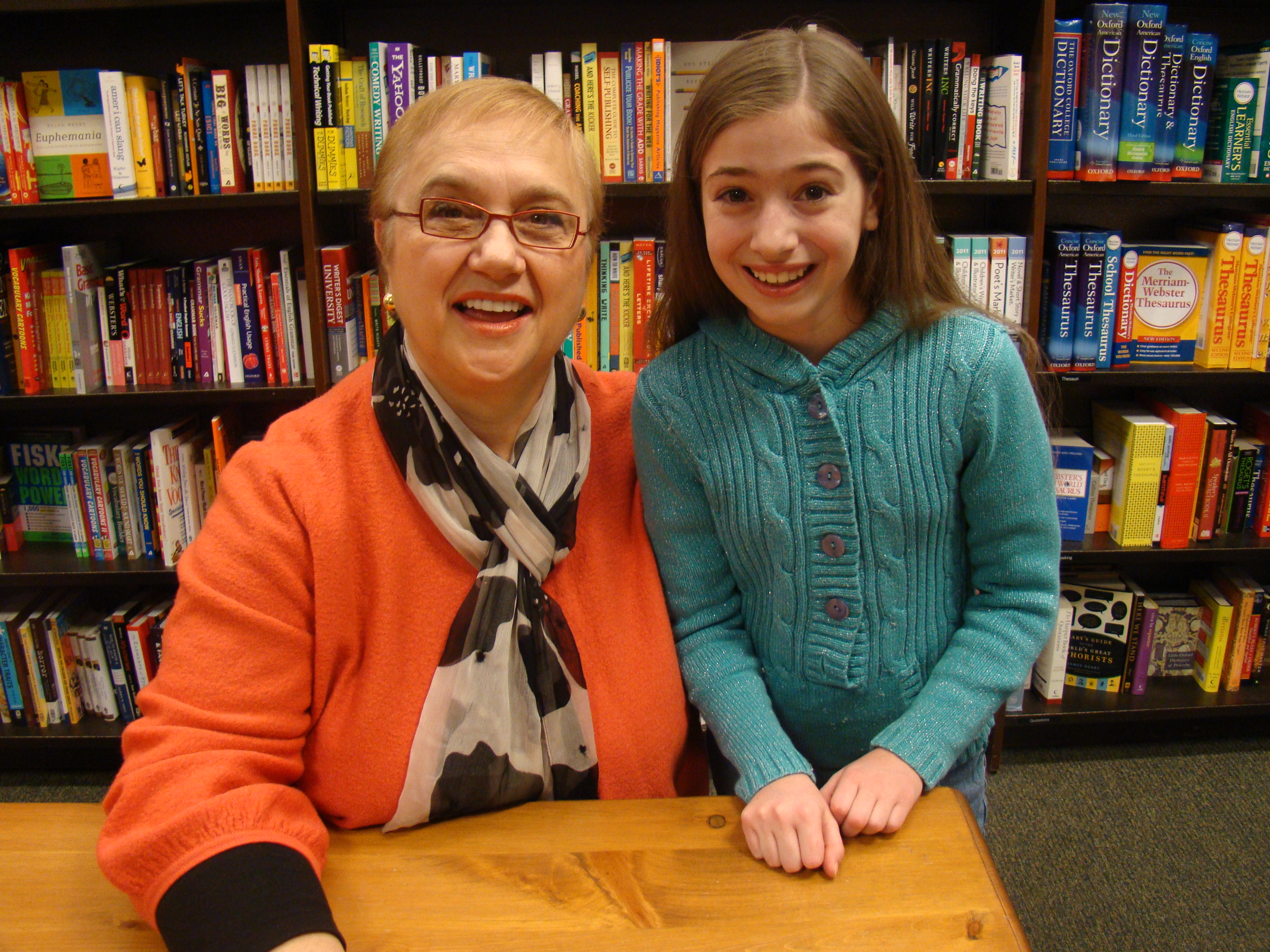Brigid with Chef Lidia Bastianich. Brigid plays the voice of Lidia's youngest granddaughter in the PBS animated special Nonna Tell Me a Story: Lidia's Christmas Kitchen.