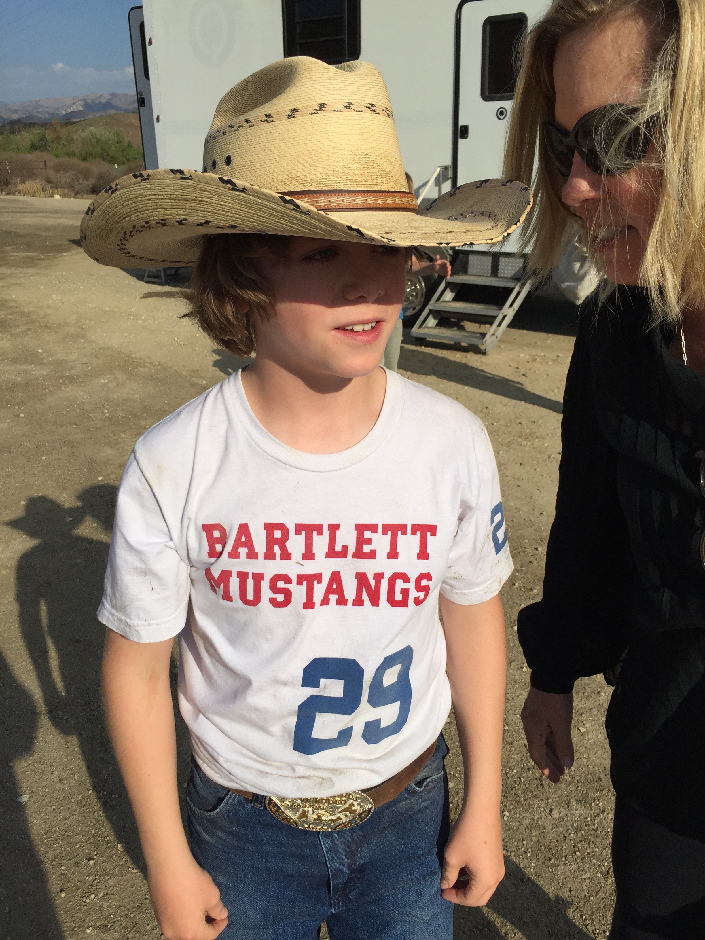 Griffin Kane on the set of PATRIOT