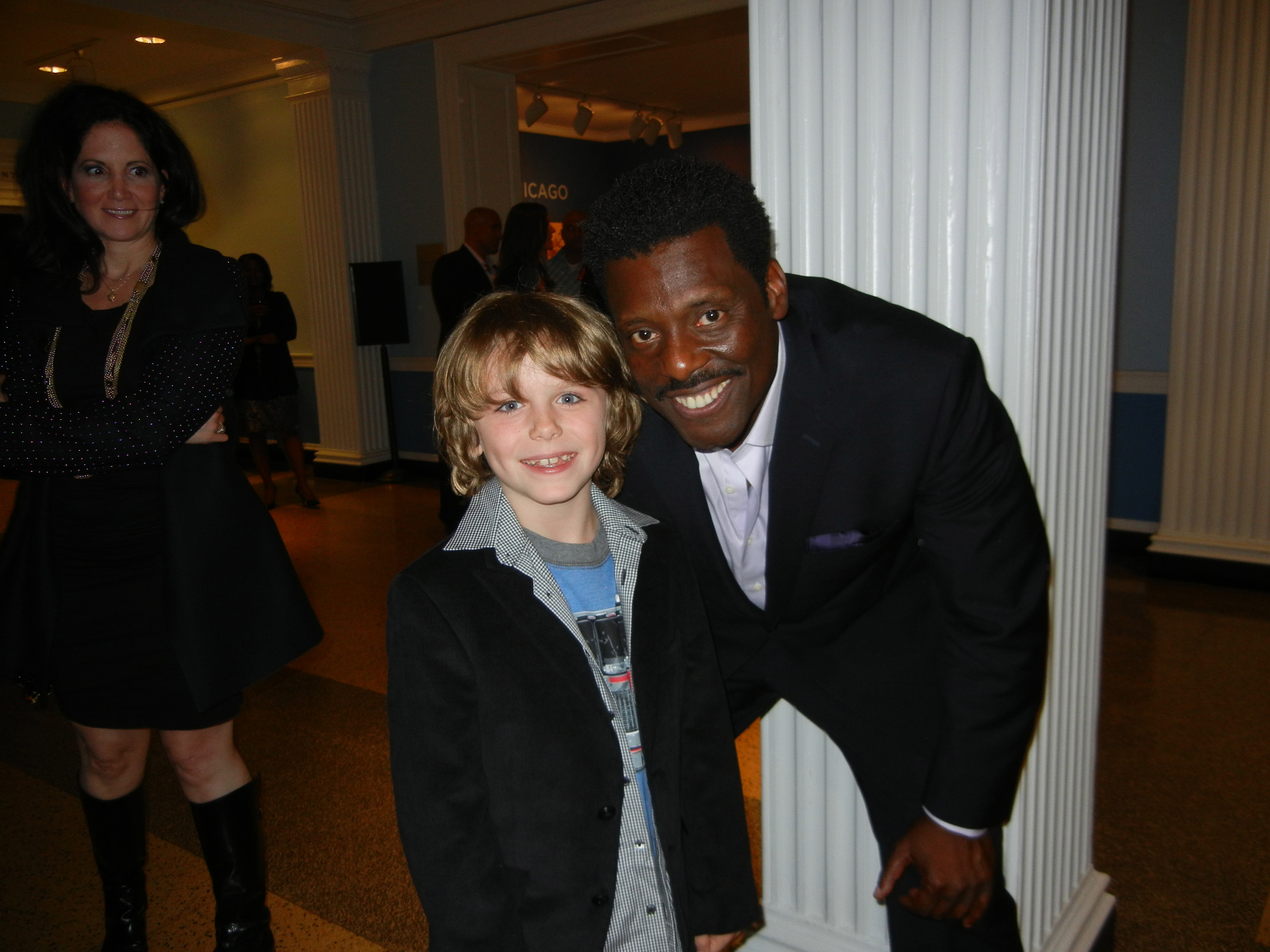 Griffin Kane with Eamonn Walker, at the Chicago Fire Premiere, 2012