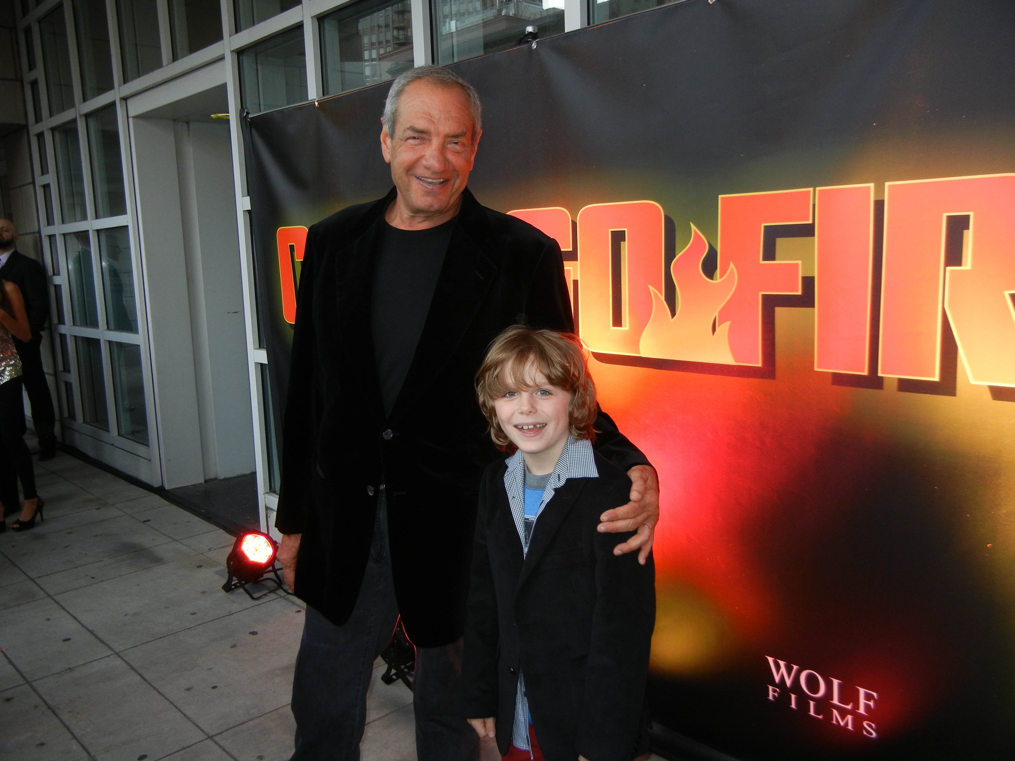 Griffin Kane with Producer Dick Wolf at the Chicago Fire Premiere, 2012