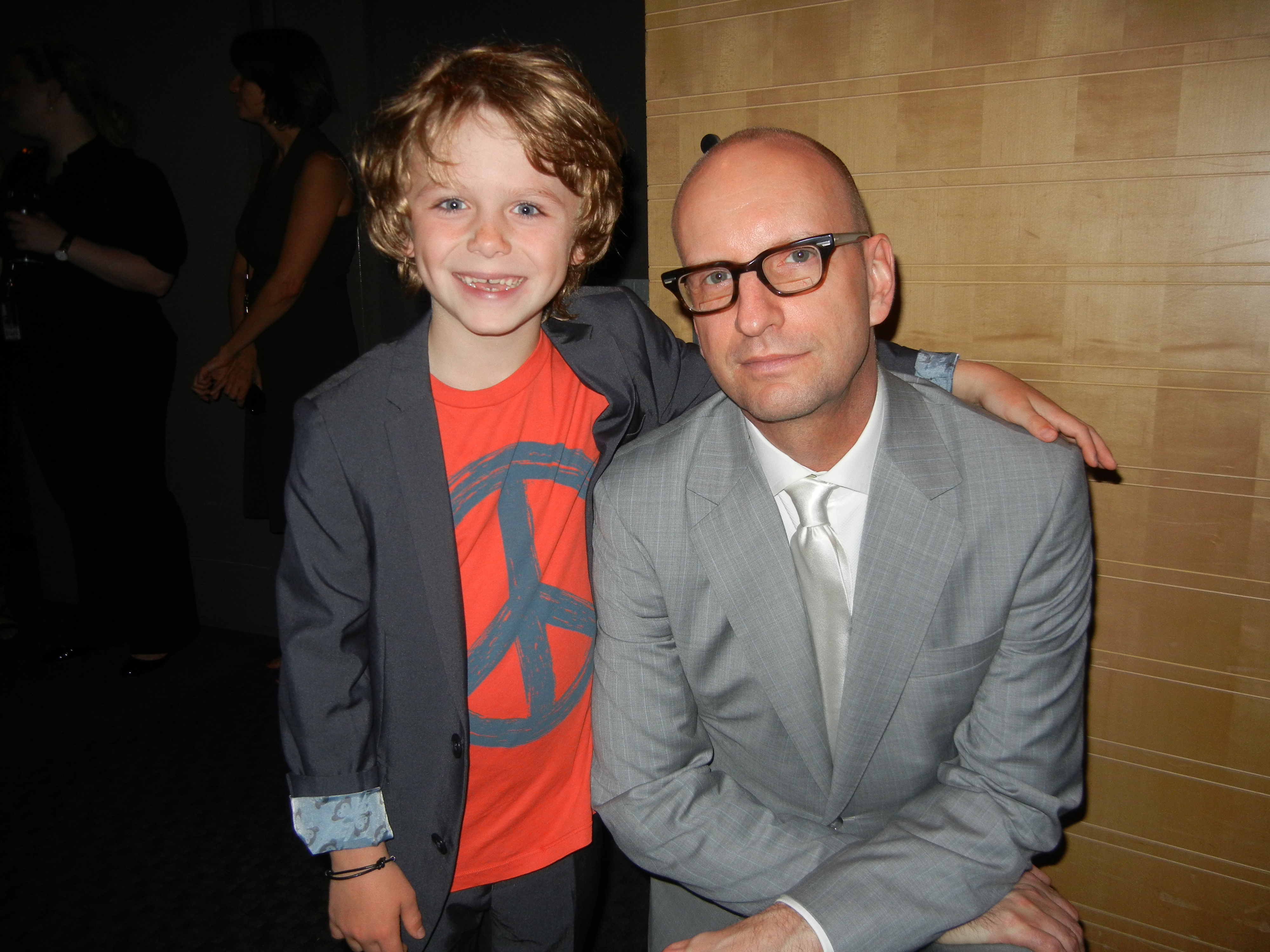 Griffin Kane with Director Steven Soderbergh at the Contagion premiere, NYC 2011