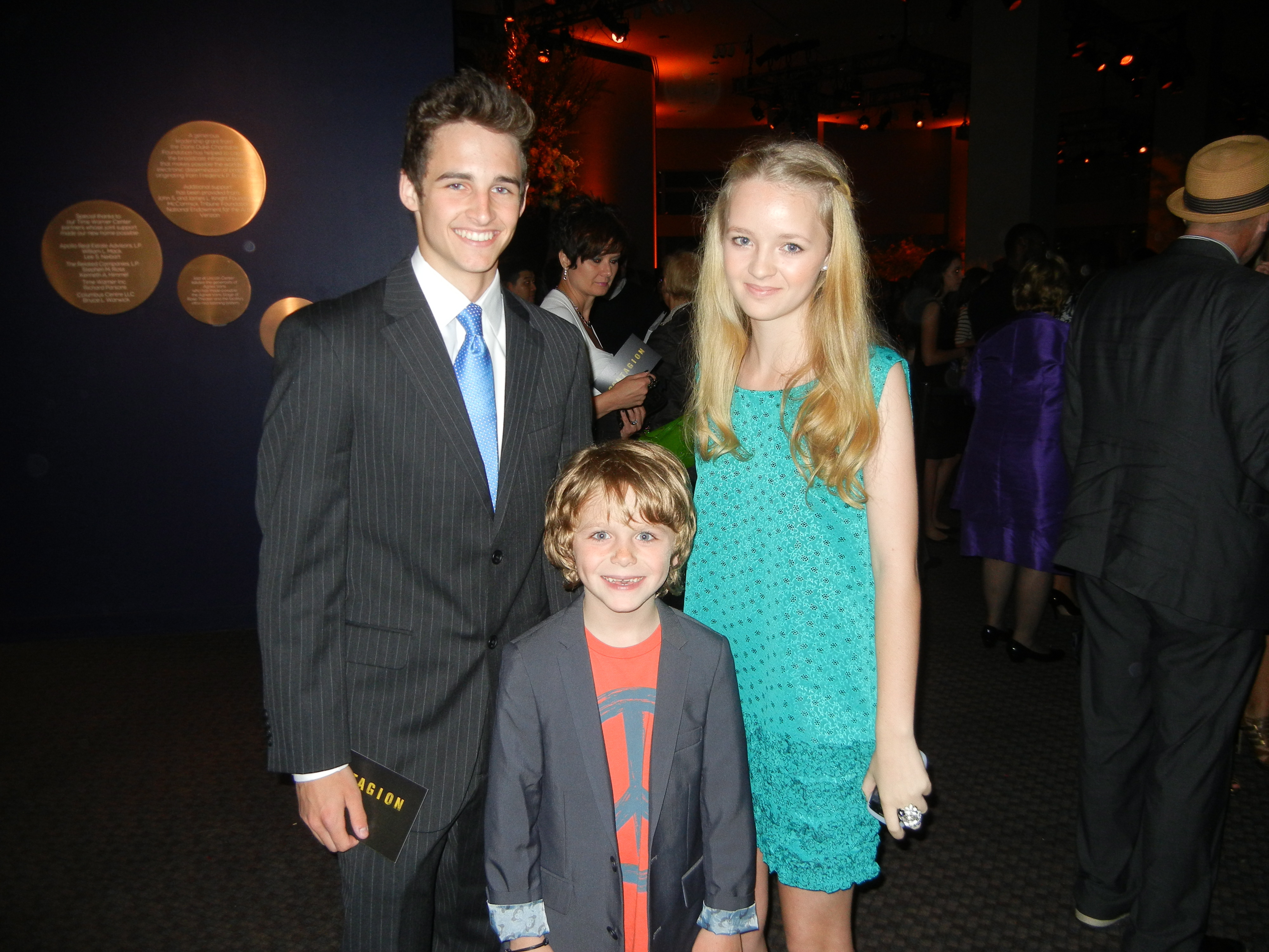 Griffin Kane with Brian J. O'Donnell and Anna Jacoby-Heron at the Contagion premiere, NYC 2011.