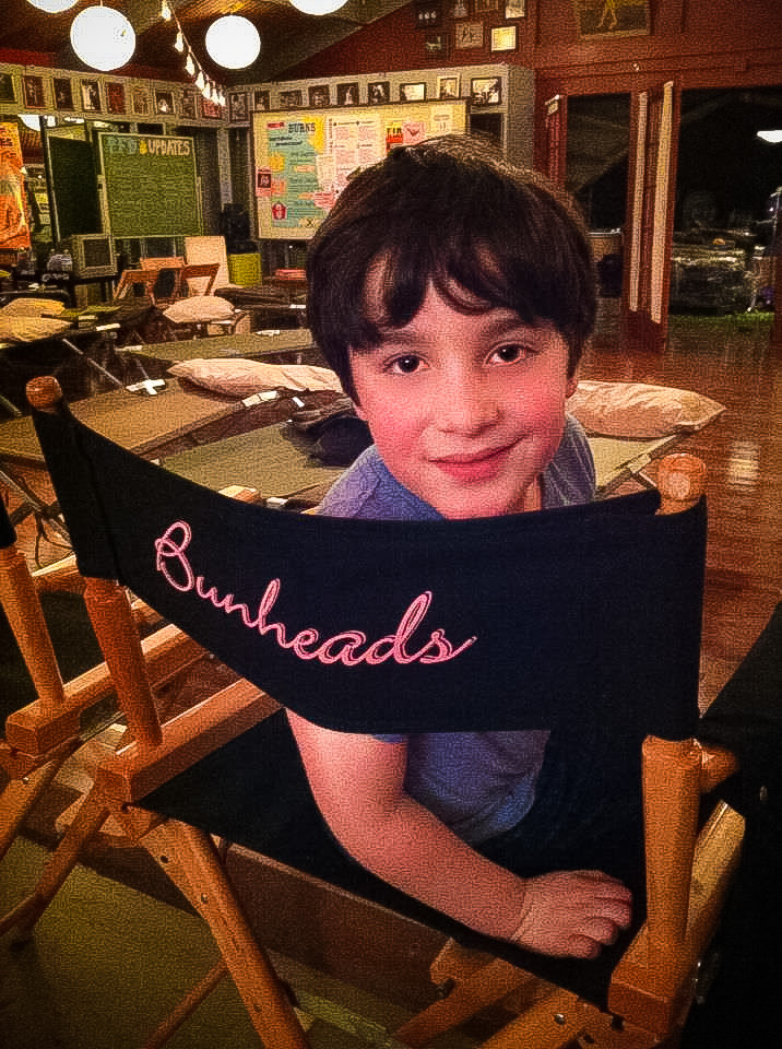 Jayden filming his 3rd episode of Bunheads. 1/2013