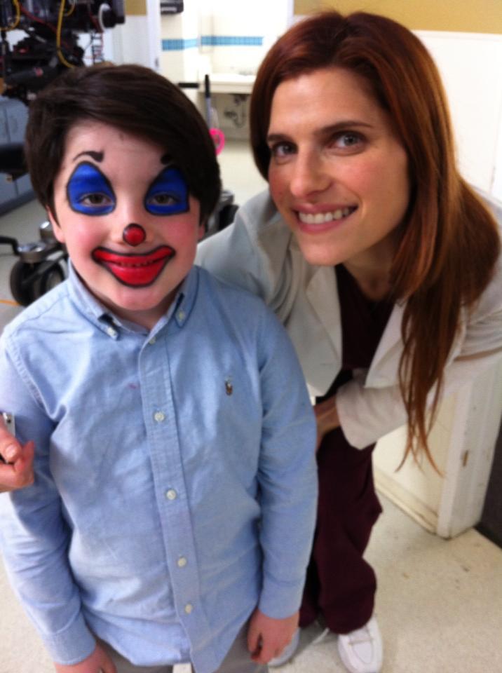 Jayden with Actress/Director Lake Bell on the set of Children's Hospital.