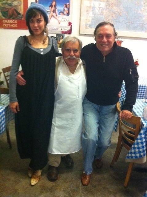THEO with Mantha and Papa Cristo at Greek Restaurant