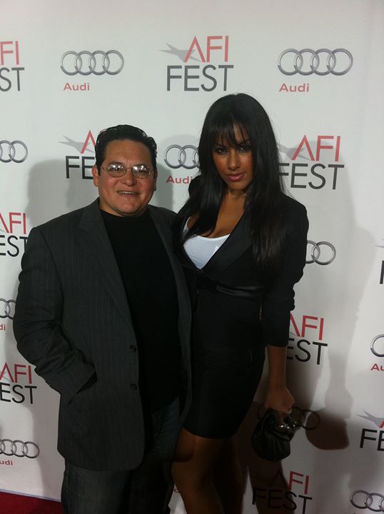 Henry Priest and ZZ Prado in the red carpet at AFI Fest