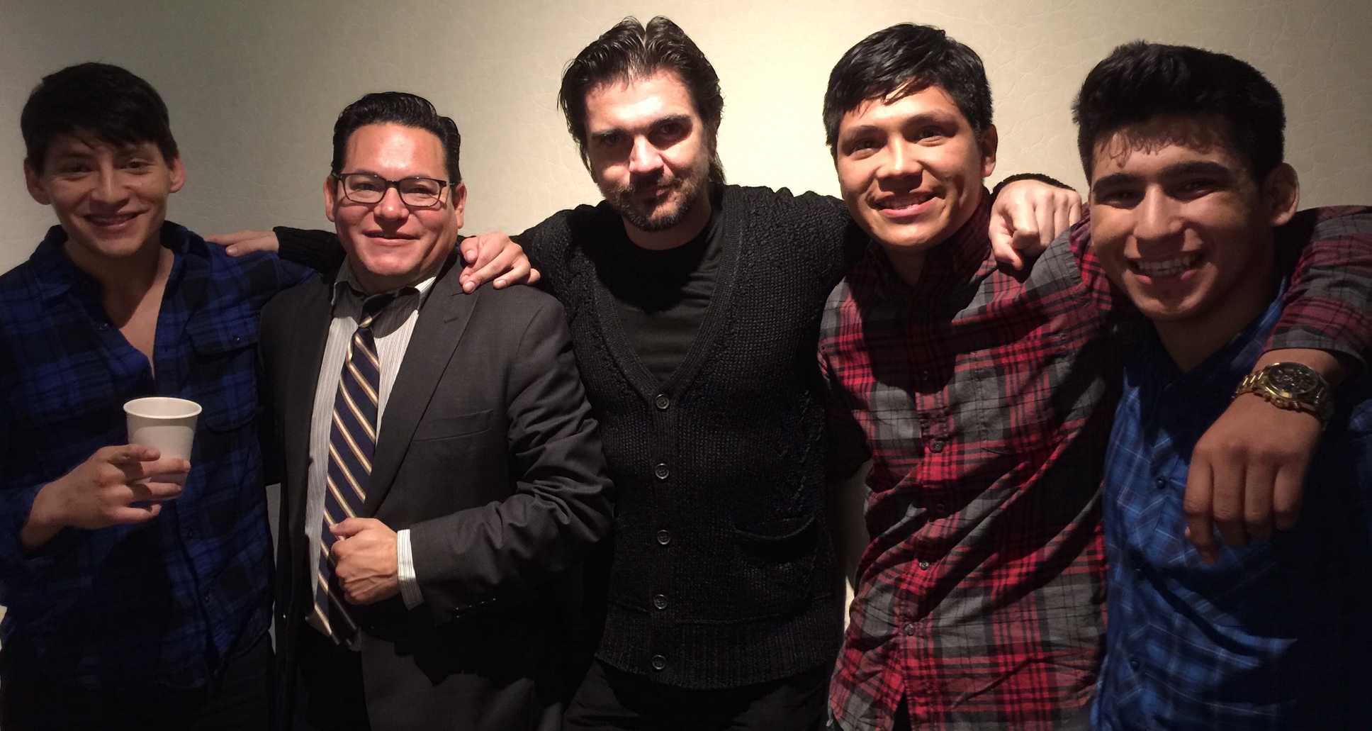 With Juanes and the cast of McFarland USA