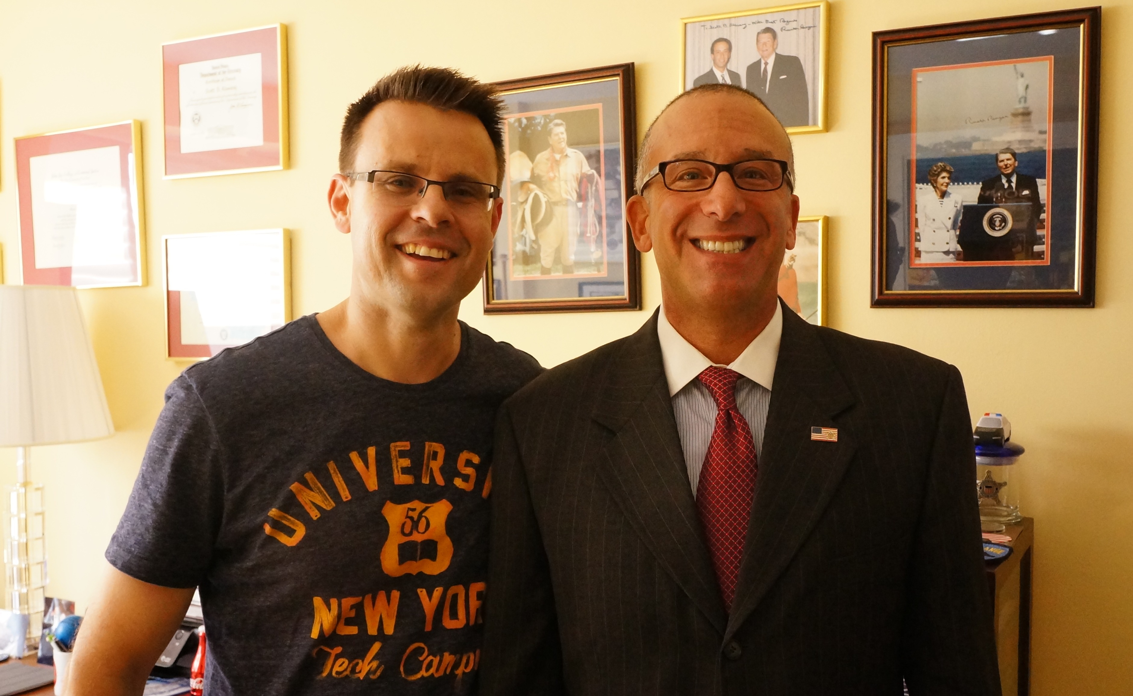 Lincoln Fenner with ex-US Presidential Secret Service Agent Scott Alswang in New York City.