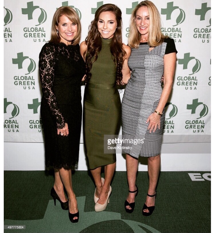 Katie Couric, Courtney Turk, and Tracy Pollan attend the 2015 Global Green USA Benefit The Future of Food at the Glasshouses in NYC