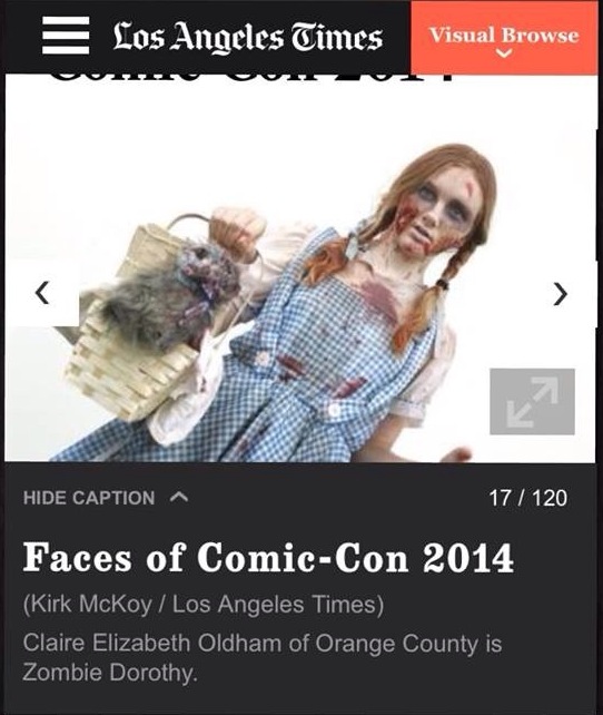 LA Times Zombie Dorothy at Comic Con