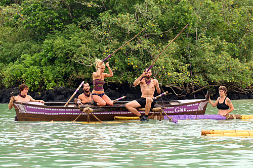 Still of Shannon Waters, Brett Clouser, Erik Cardona, David Ball and Kelly Sharbaugh in Survivor (2000)