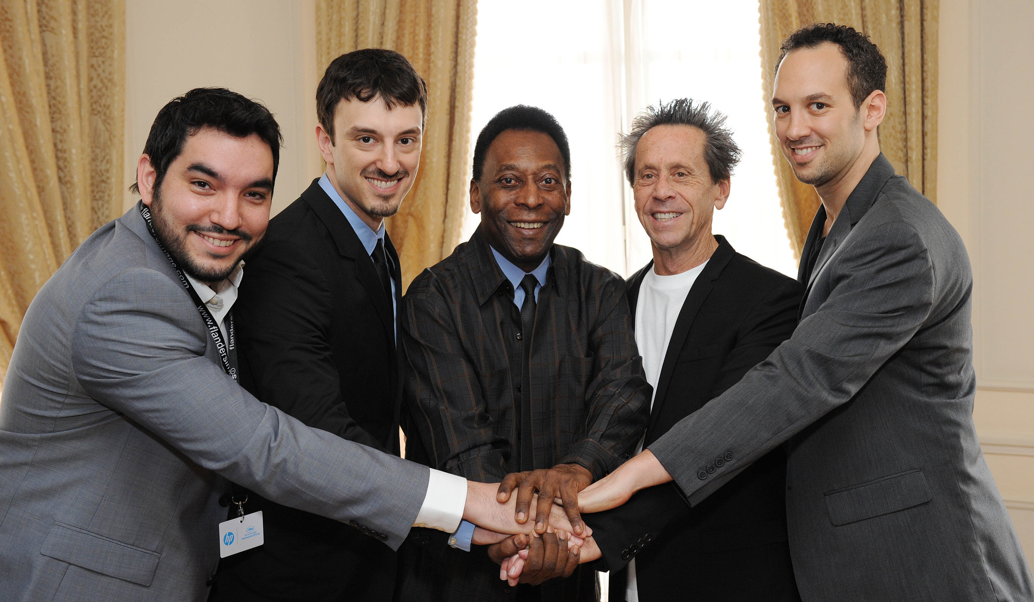 Brian Grazer, Pelé, Jeff Zimbalist, Michael Zimbalist and Ivan Orlic