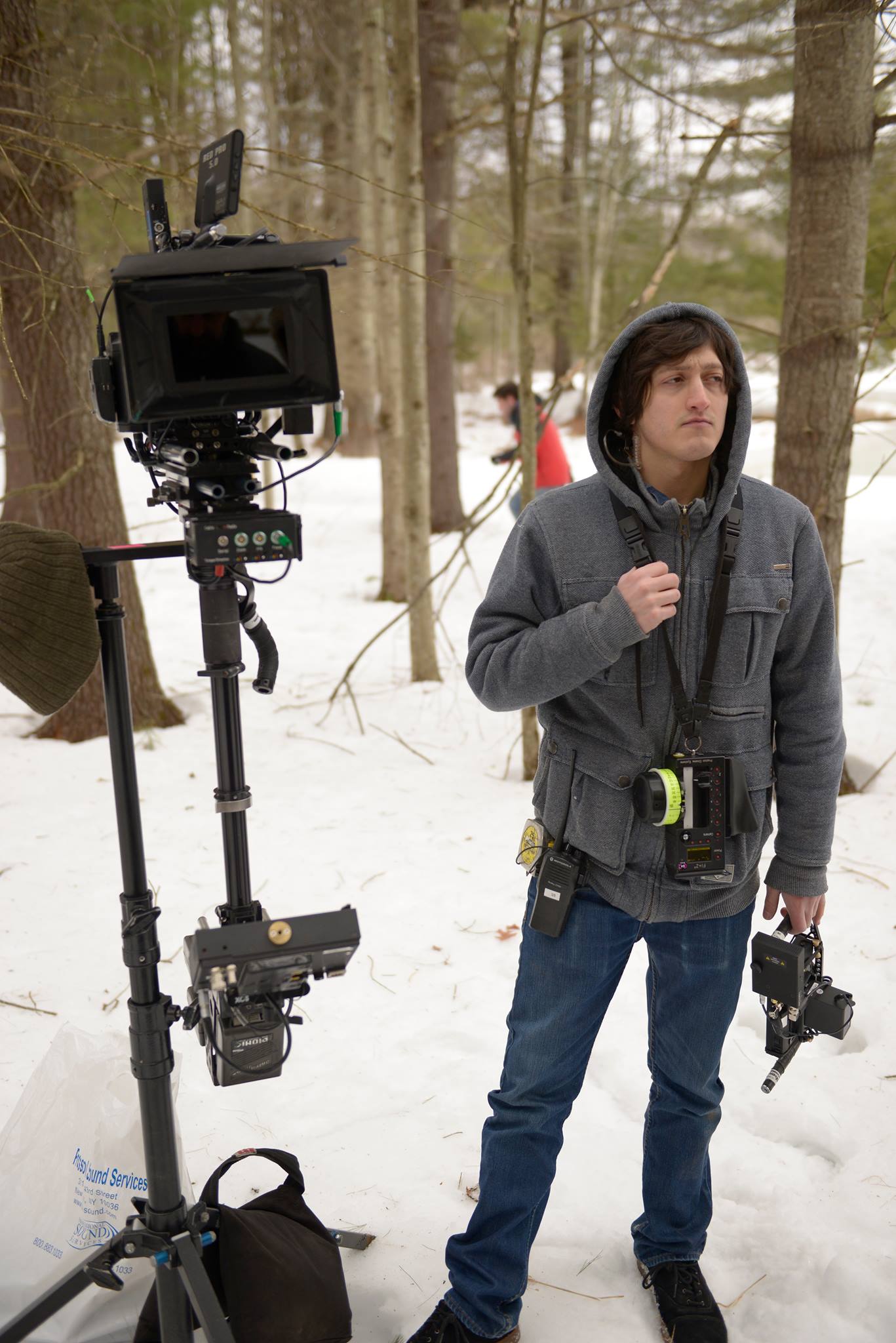 On the set of Andy Bruntel's Mountain Low, February 2014.