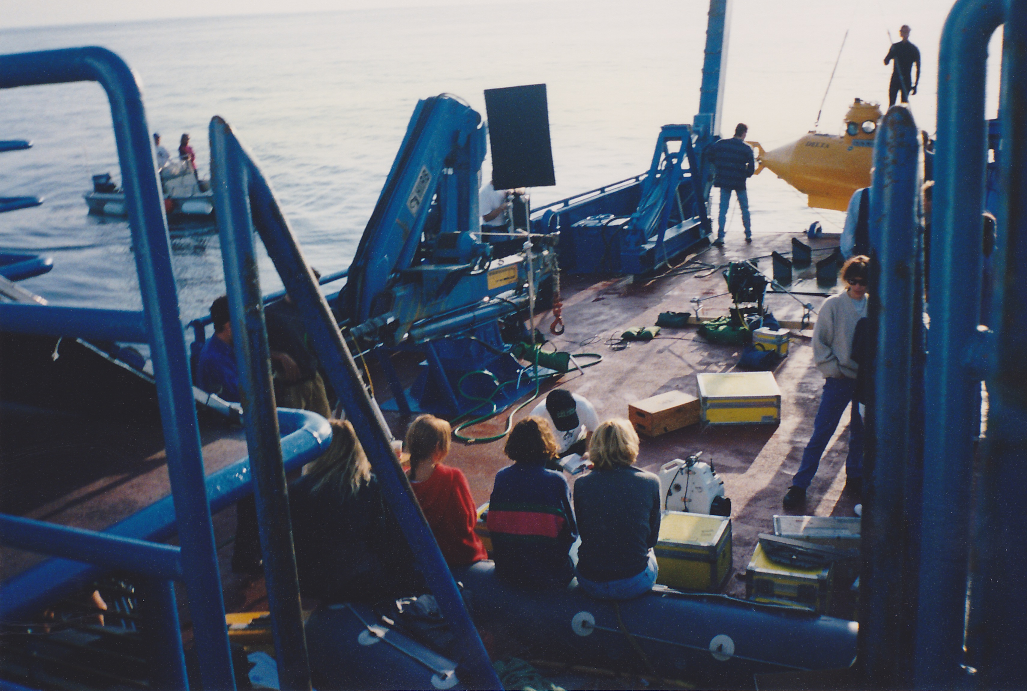 Filming Mars Candy Bar Commercial In Open Ocean With Research Ship And Mini Sub