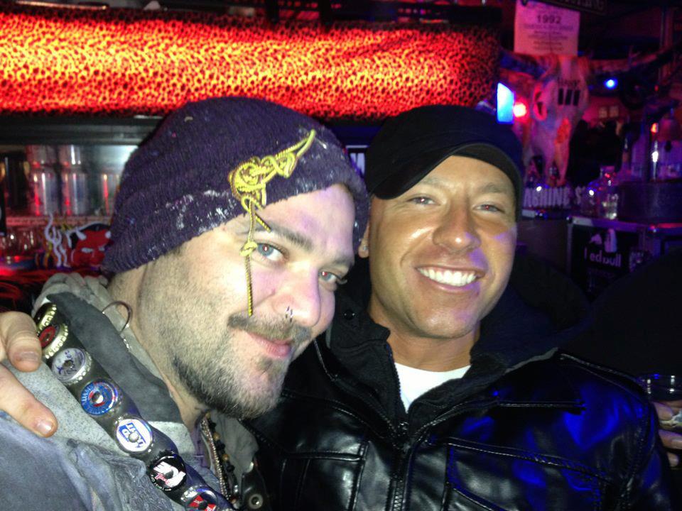 Matt and Bam Margera at an event for MTV