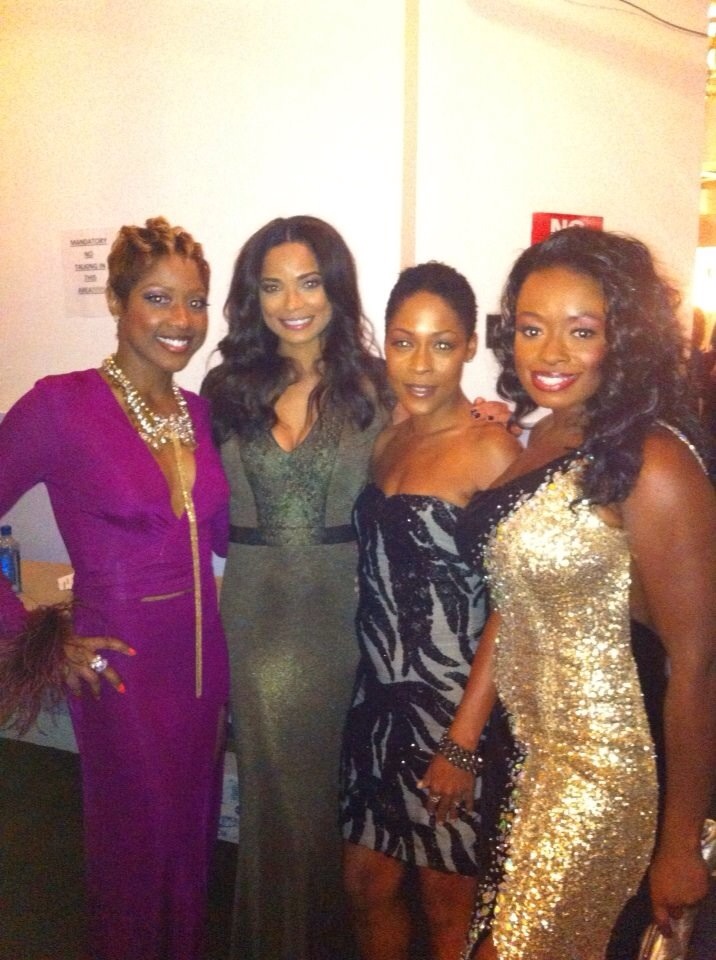 Backstage w/fellow Presenters Rochelle Aytes, Monica Calhoun, Rae'ven Larrymore Kelly @ 2013 NAACP Theatre Awards