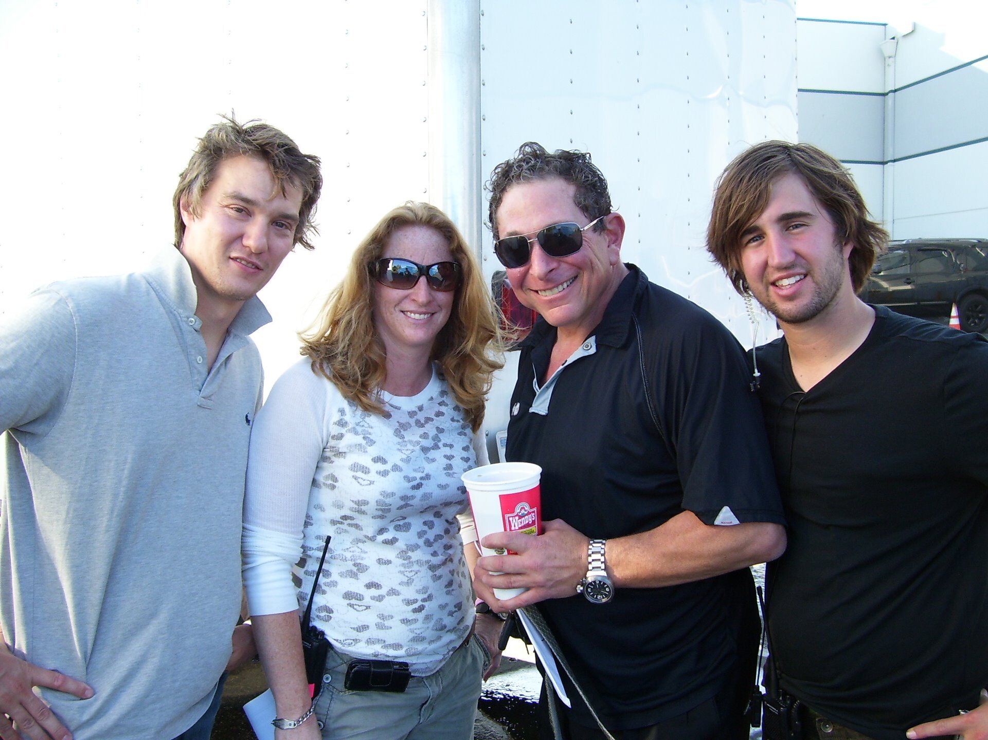 Producer Nick Allan, Production Coordinator Kami Norton, Actor Don Stark and Second Assistant Director Travis Huff
