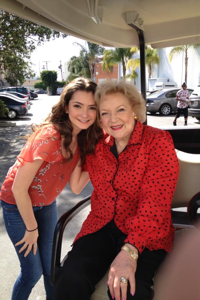 Emily Robinson with Betty White