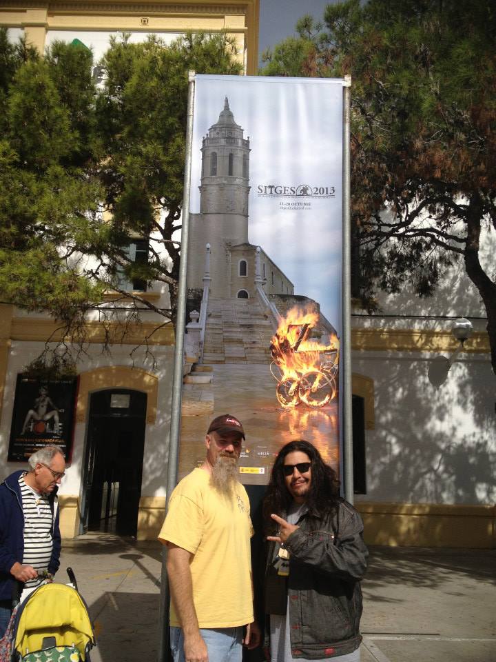 Arriving in Sitges, Spain for the 2013 fest with Haylar Garcia.