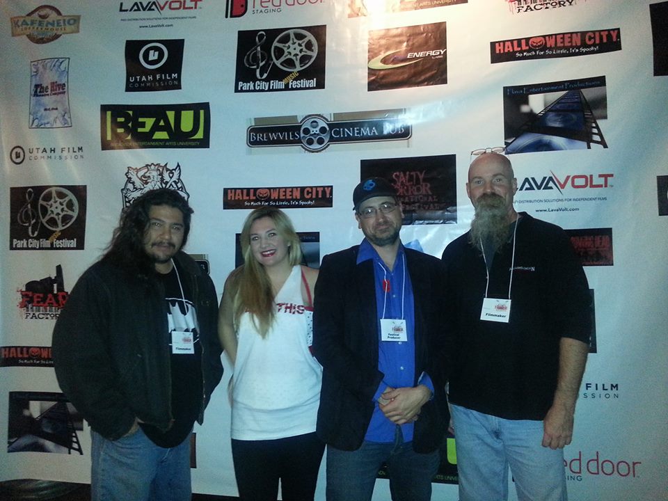 Haylar Garcia and I with Salty Horror Fest director Mario DeAngelis before our screening.