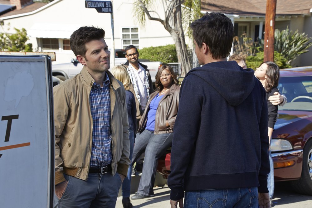 Still of Rob Lowe, Adam Scott and Aziz Ansari in Parks and Recreation (2009)