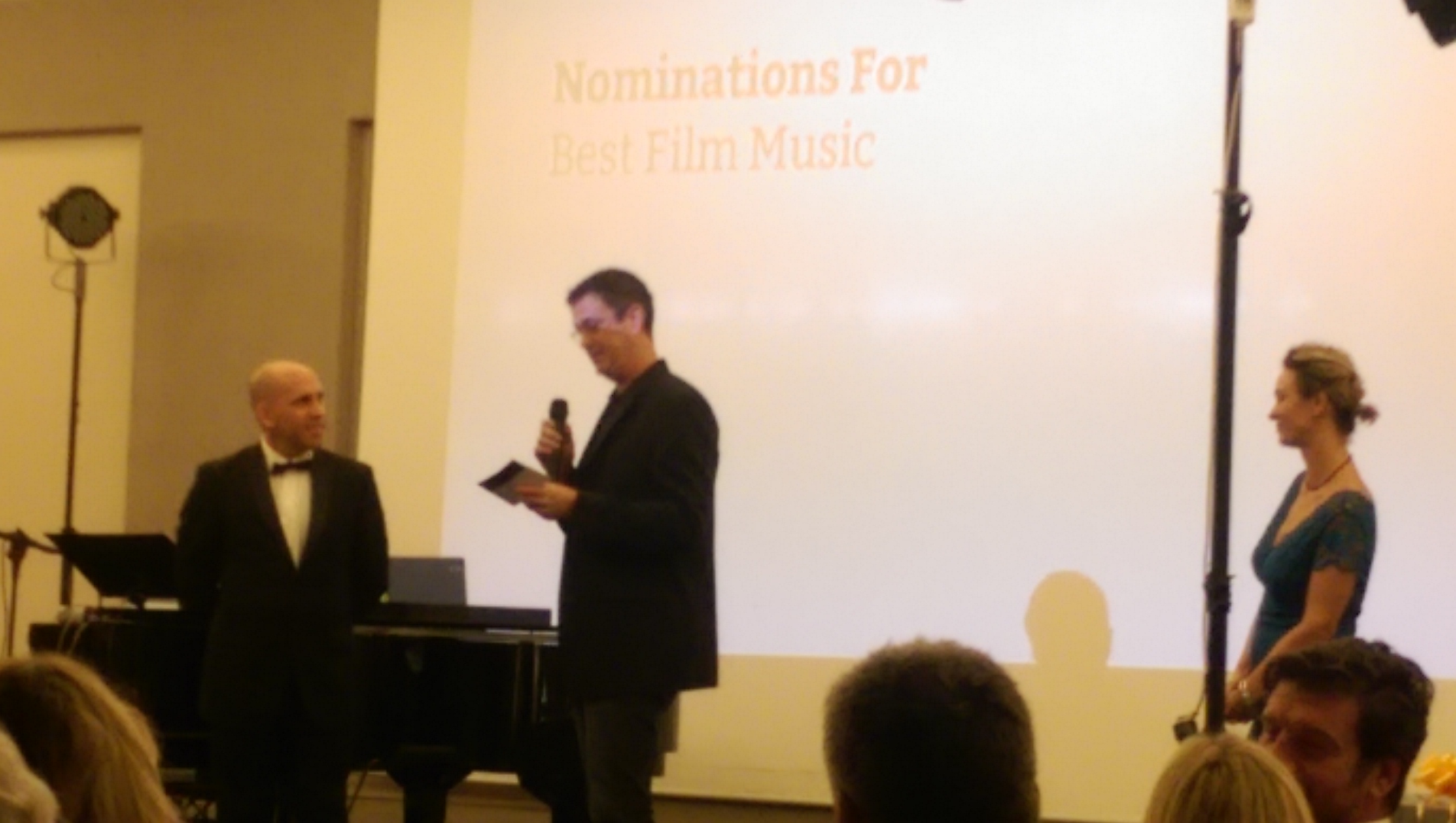 Presenting Best Film Music award at Marbella International Film Festival