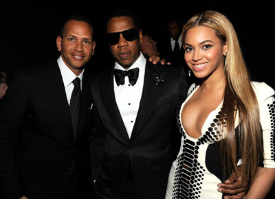 Jay Z, Beyoncé Knowles and Alex Rodríguez