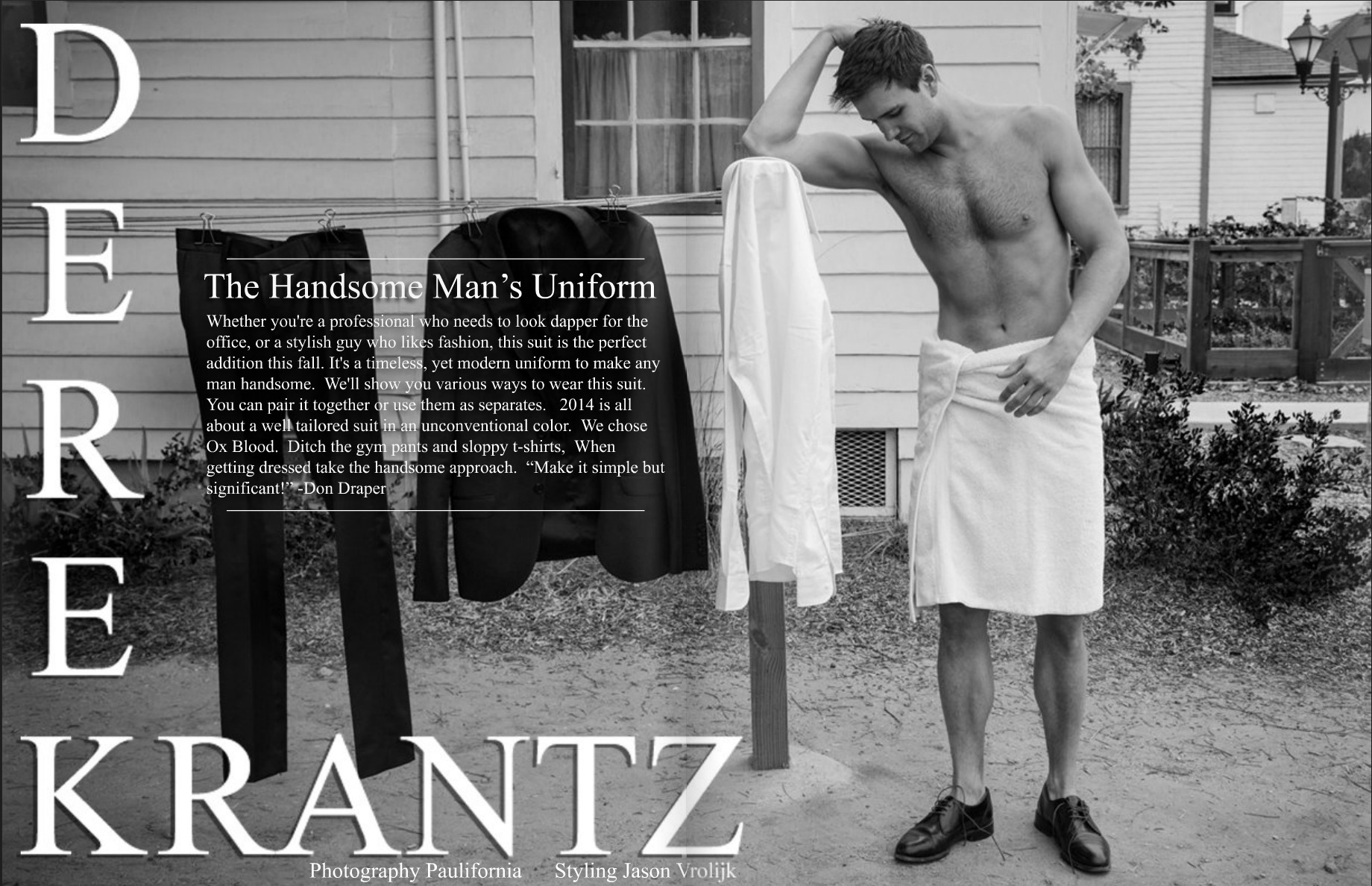 Bridget Marie Magazine. 'The Handsome Man's Uniform'
