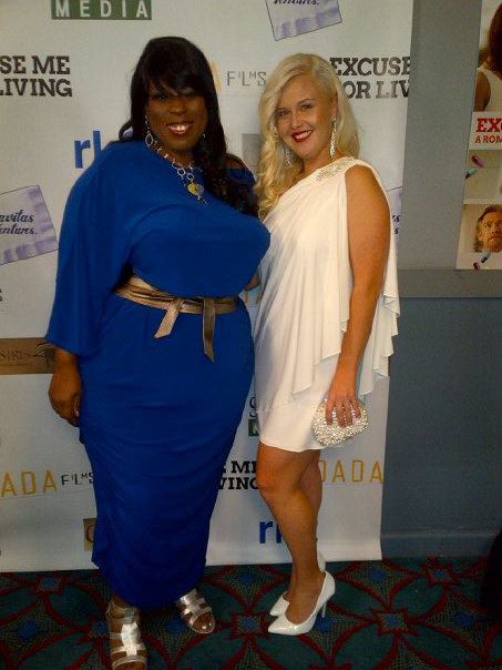 Dawn Sobolewski with Aylsia Joy Powell at the Excuse Me For Living Premiere