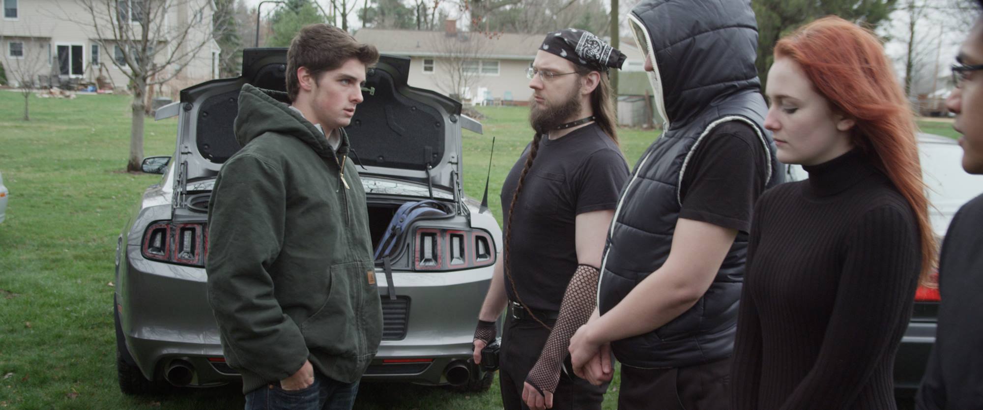 Still of Cameron McKendry, B.J. Halsall, Bill Koch, and Taylor Nelms in Young Harvest (2013) Directed by Matthew Ward
