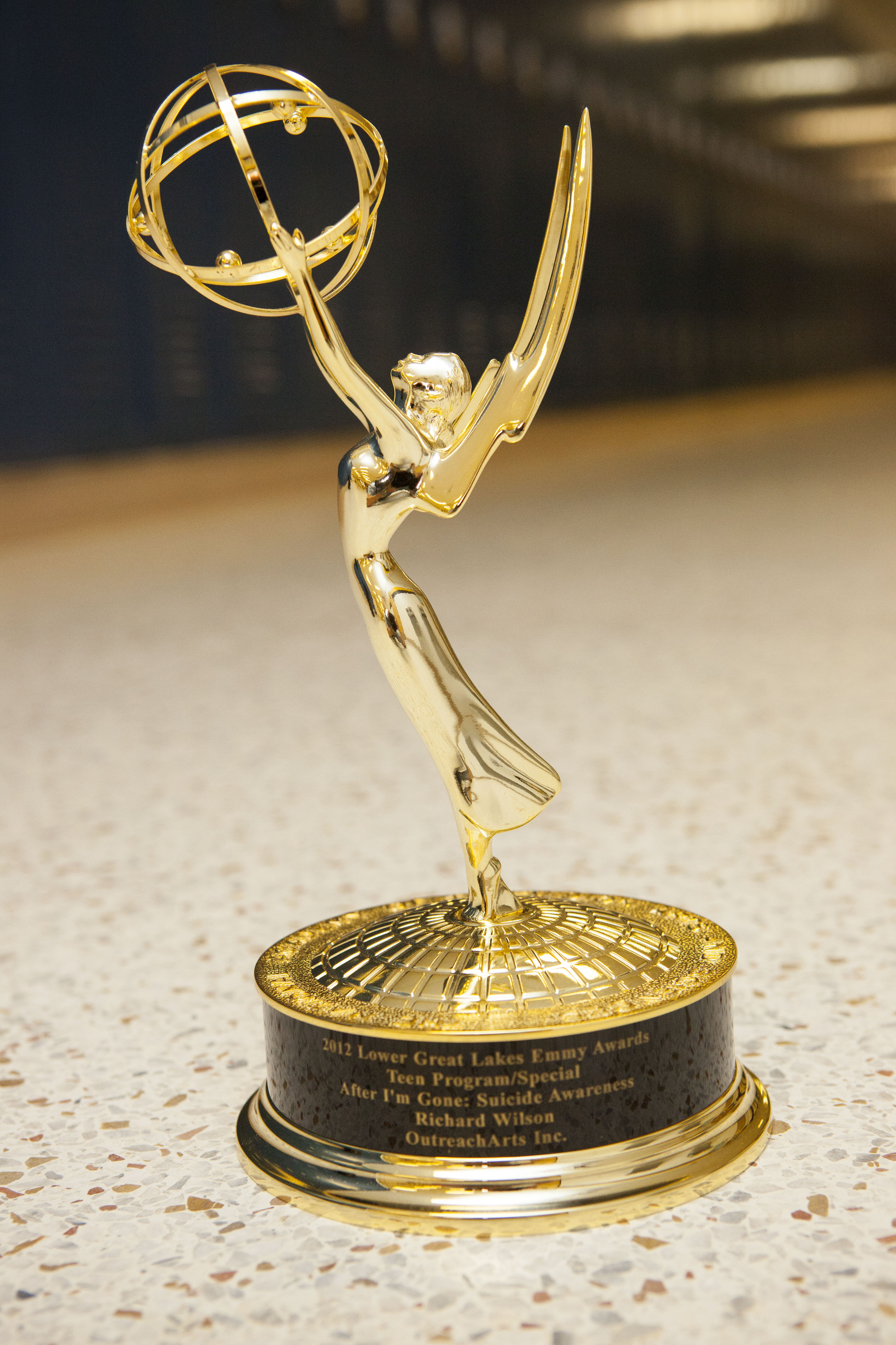 Richard Wilson's Emmy Award for his teen drama 'After I'm Gone'.