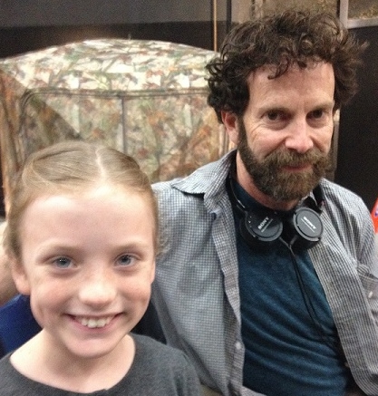 Christa Beth Campbell on the set of a new pilot with Academy Award winning writer and director--Charlie Kaufman.